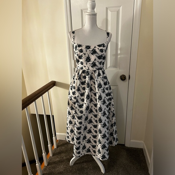 Sachin Babi Blaine Taffeta Square Neck Dress NWT! - Picture 5 of 15